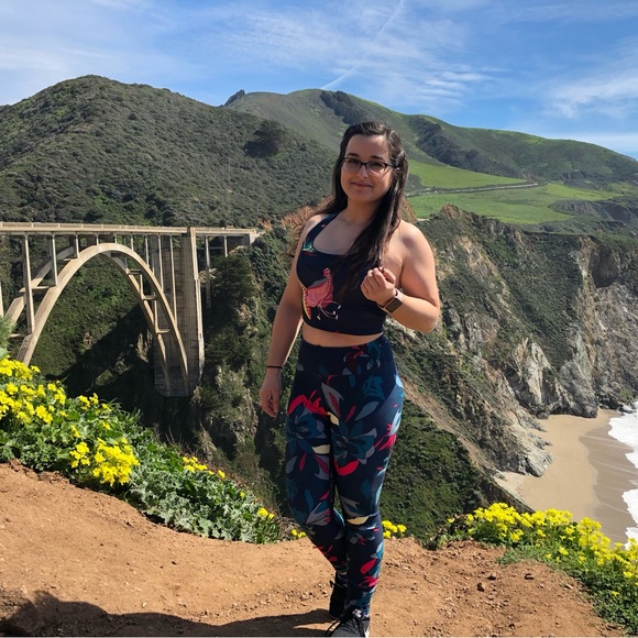 JoyLab Tropical Print Longline Sports Bra | Size Small - Picture 3 of 6